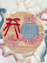 Load image into Gallery viewer, Red Coquette Hair Bows (set of 2)