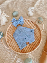 Load image into Gallery viewer, "Periwinkle" Embroidered Bandana