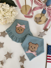 Load image into Gallery viewer, "Little Miss Beary Patriotic" Bandana