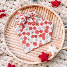 Load image into Gallery viewer, “Red, White, and Bloom” Bandana