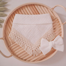 Load image into Gallery viewer, "White" Gauze Bandana (fringe not included)