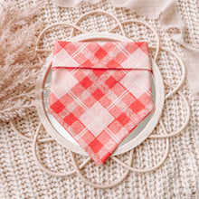 Load image into Gallery viewer, "Valentine Plaid" Bandana