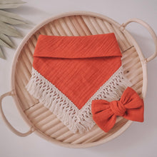 Load image into Gallery viewer, "Terracotta" Gauze Bandana (fringe not included)