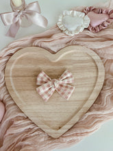 Load image into Gallery viewer, "Cottage Rose" Gingham Hair Bow
