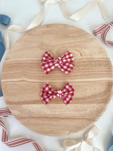 Load image into Gallery viewer, &quot;Red Gingham&quot; Hair Bow
