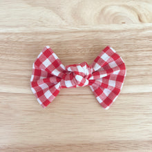 Load image into Gallery viewer, &quot;Red Gingham&quot; Hair Bow
