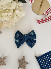 Load image into Gallery viewer, "Ditzy Denim" Hair Bow
