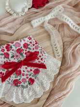 Load image into Gallery viewer, "White Lace Hearts" Hair Bows (set of 2)
