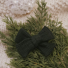 Load image into Gallery viewer, Evergreen Waffle Knit Hair Bow
