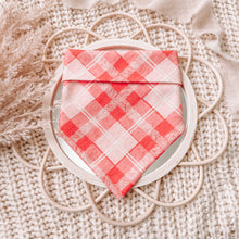 Load image into Gallery viewer, &quot;Valentine Plaid&quot; Bandana
