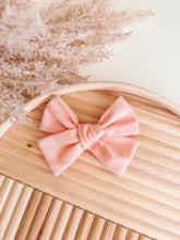 Load image into Gallery viewer, &quot;Peach Cotton&quot; Hair Bow
