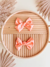 Load image into Gallery viewer, &quot;Peach Satin&quot; Hair Bow

